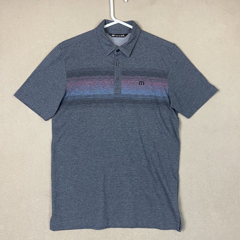 Travis Mathew Polo Shirt Mens Small Gray Golfing Casual Preppy Adult